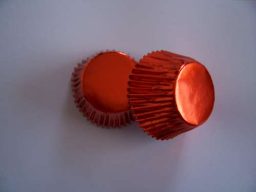 Orange Foil Cupcake Papers - Click Image to Close